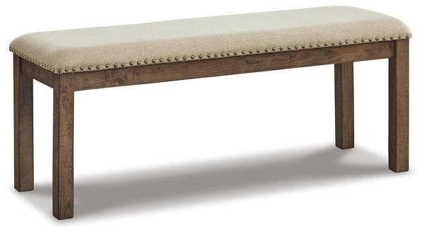 Moriville Beige Upholstered Dining Bench