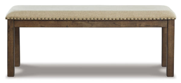 Moriville Beige Upholstered Dining Bench