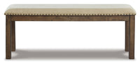 Moriville Beige Upholstered Dining Bench