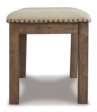 Moriville Beige Upholstered Dining Bench