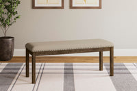Moriville Beige Upholstered Dining Bench