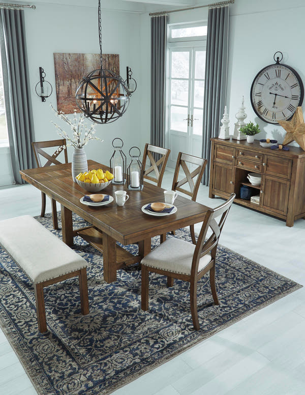Moriville Grayish Brown Extendable Dining Table