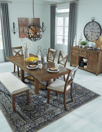 Moriville Grayish Brown Extendable Dining Table