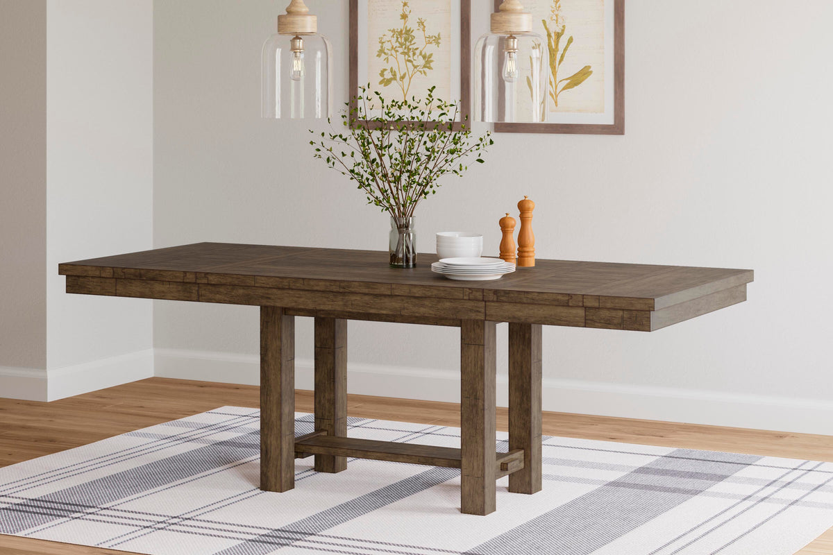 Moriville Grayish Brown Extendable Dining Table