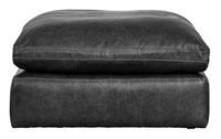 Emilia Black Leather 5pc Modular Sectional