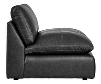 Emilia Black Leather 6pc Modular Sectional