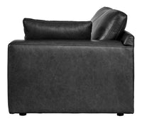 Emilia Black Leather 6pc Modular Sectional