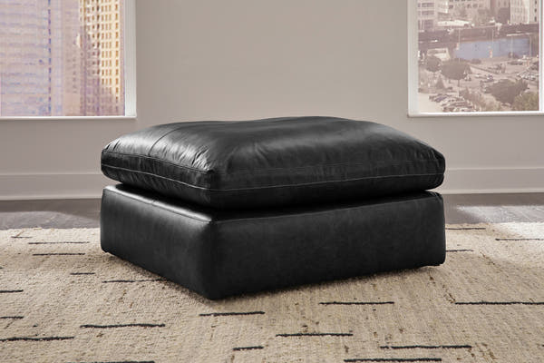 Emilia Black Leather Modular Sectional Units