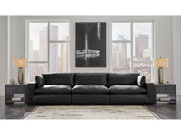 Emilia Black Leather Modular Sectional Units