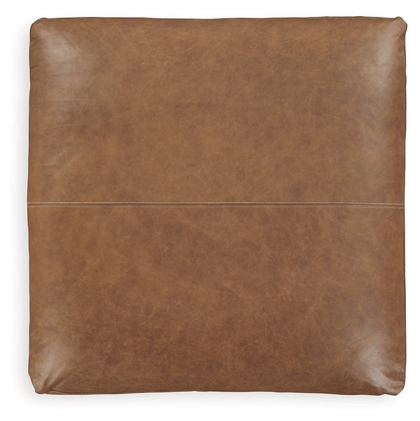 Emilia Caramel 3-Piece Sectional and 2 Ottomans