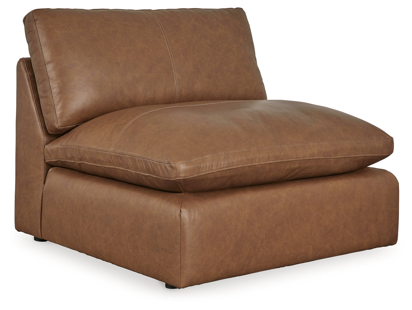 Emilia Caramel 3-Piece Sectional and 2 Ottomans