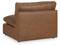 Emilia Caramel 3-Piece Sectional and 2 Ottomans