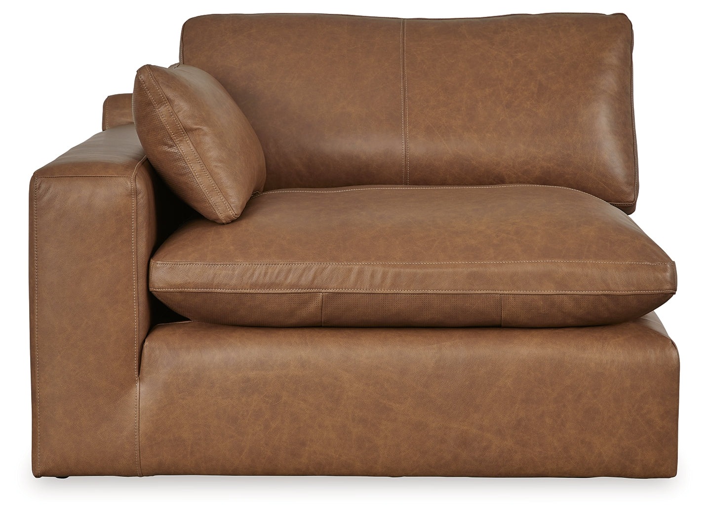 Emilia Caramel 3-Piece Sectional and 2 Ottomans