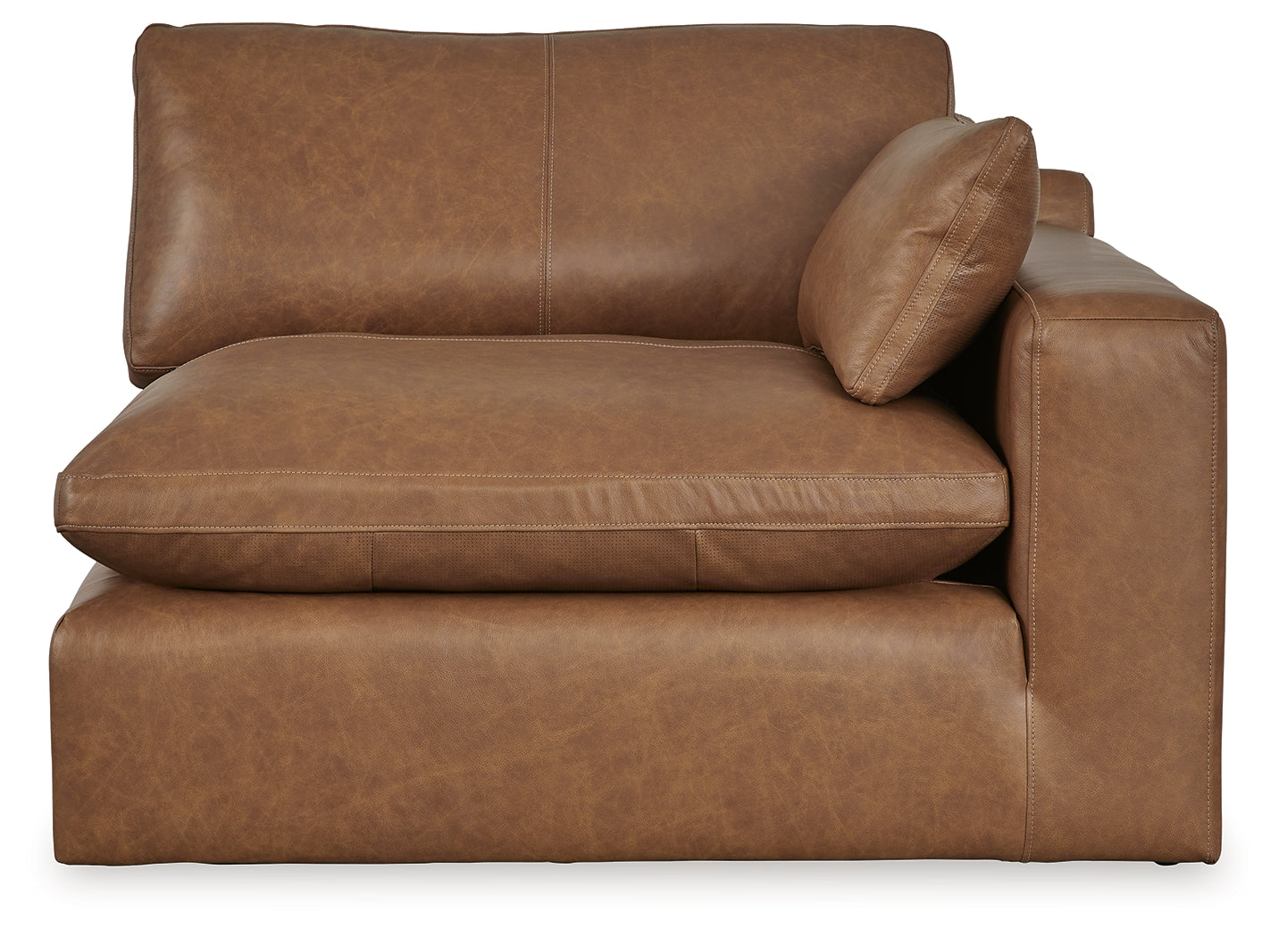 Emilia Caramel 3-Piece Sectional and 2 Ottomans