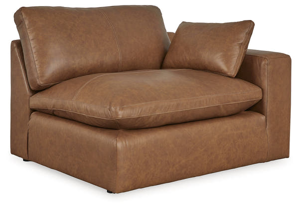 Emilia Caramel 3-Piece Sectional and 2 Ottomans