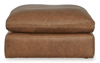 Emilia Caramel Leather 2pc Modular Sectional Loveseat
