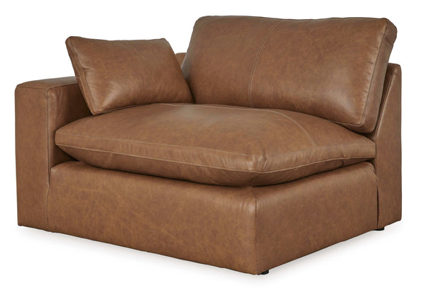 Emilia Caramel Leather 4pc Modular Sectional Sofa