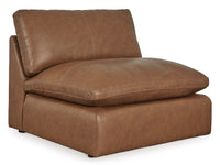 Emilia Caramel Leather 4pc Modular Sectional Sofa