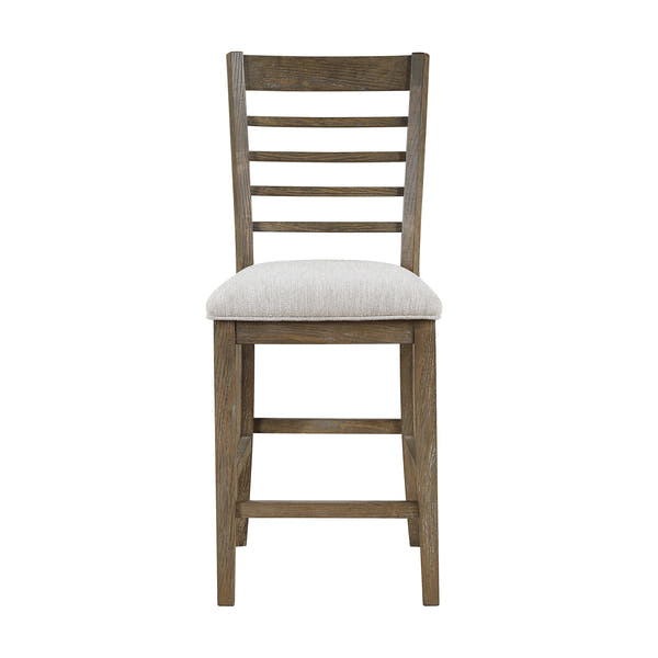 HomElegance Emilia Light Brown/Gray 6-Piece Pack Counter Height Set