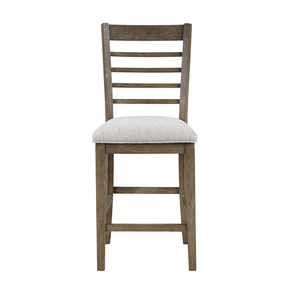 HomElegance Emilia Light Brown/Gray 6-Piece Pack Counter Height Set