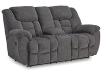 Foreside Charcoal Reclining Sofa, Loveseat and Recliner