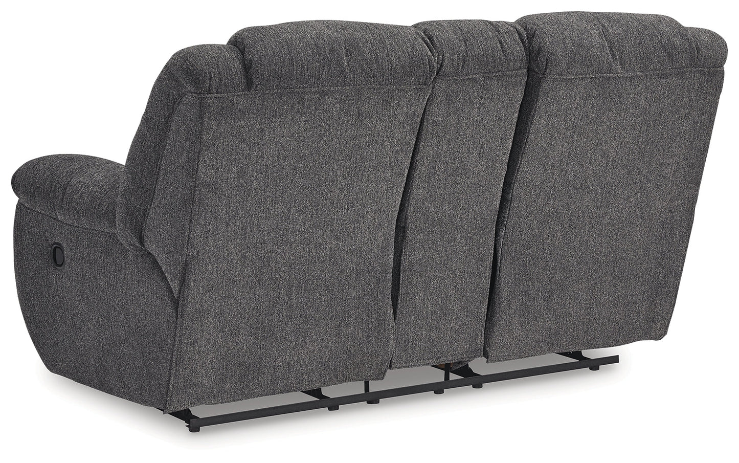 Foreside Charcoal Reclining Loveseat w/Console