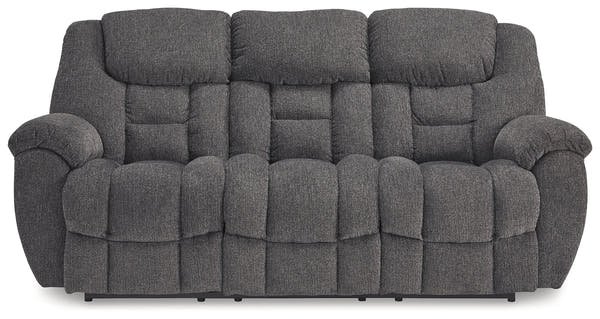 Foreside Charcoal Reclining Sofa and Loveseat