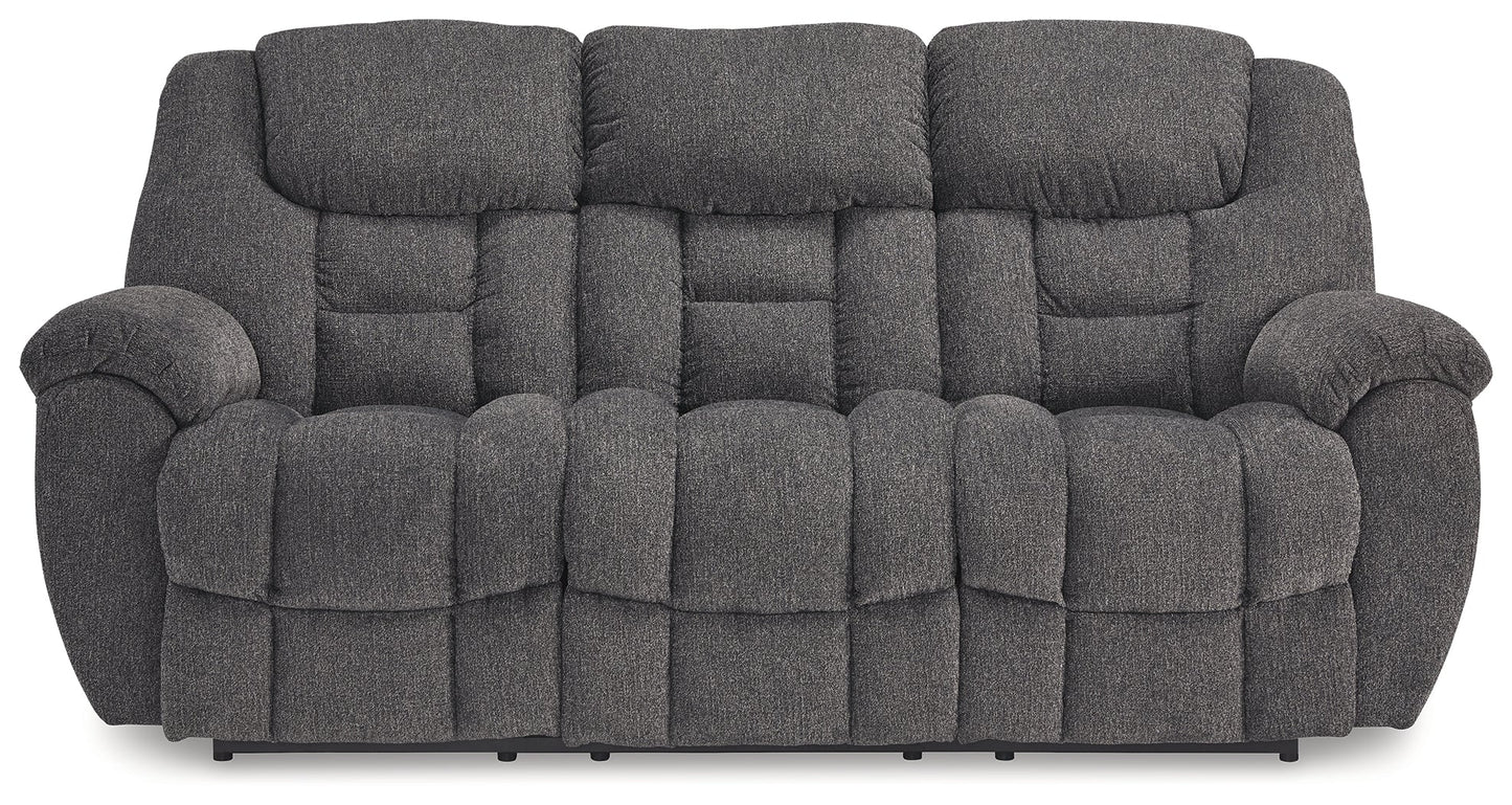 Foreside Charcoal Reclining Sofa and Loveseat