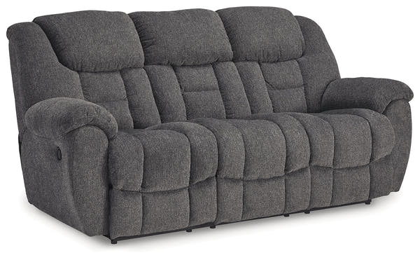 Foreside Charcoal Reclining Sofa and Loveseat