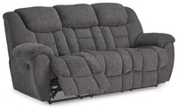 Foreside Charcoal Reclining Sofa and Loveseat