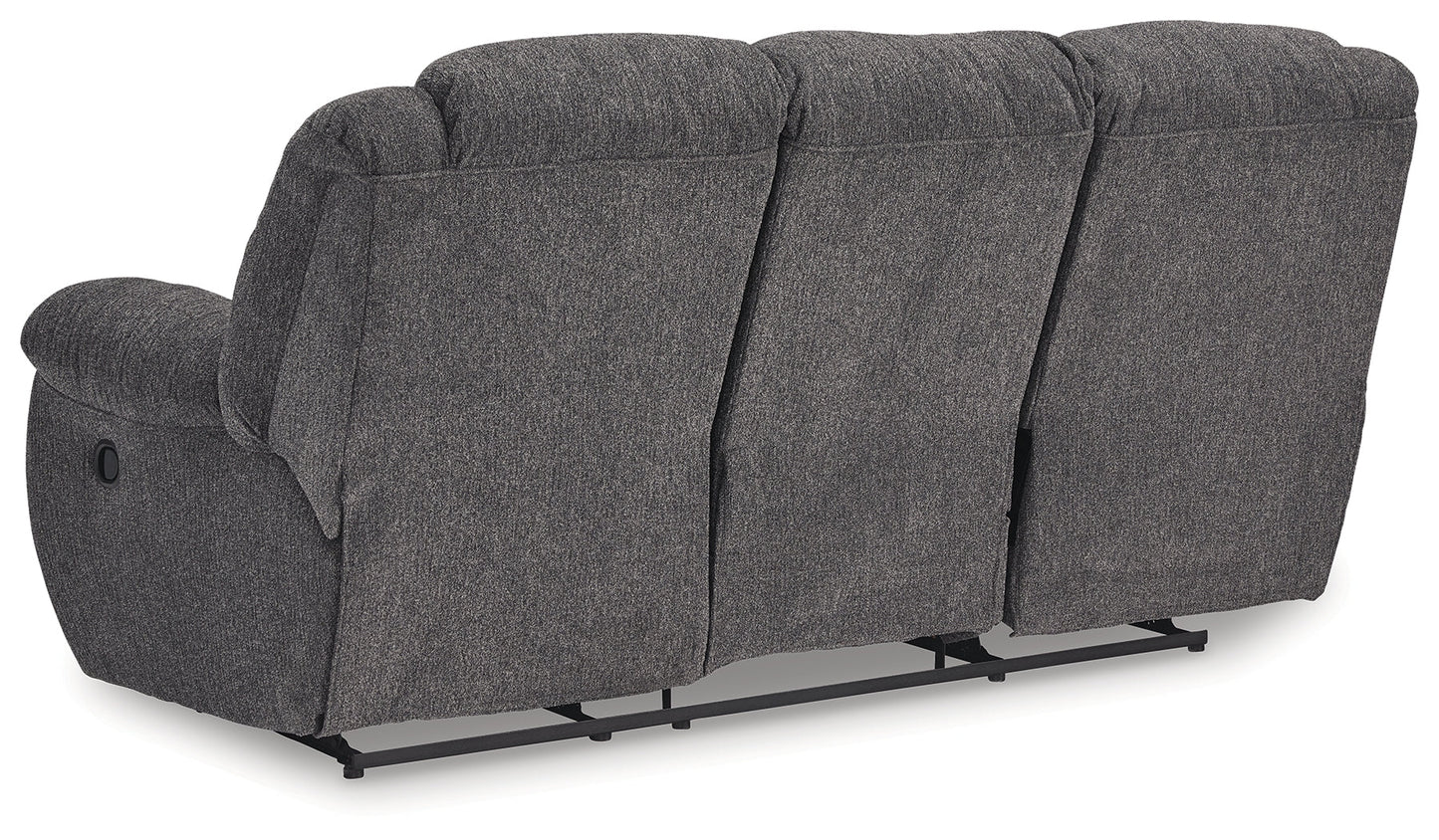 Foreside Charcoal Reclining Sofa and Loveseat