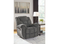 Foreside Charcoal Reclining Sofa, Loveseat and Recliner