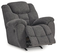 Foreside Charcoal Rocker Recliner