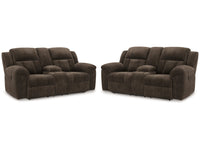 Frohn Chocolate Reclining Loveseats (Set of 2)