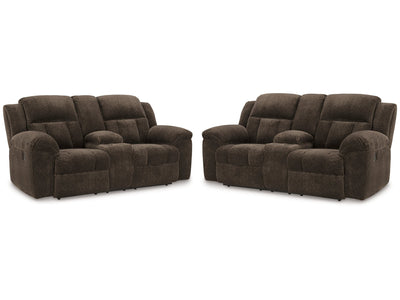 Frohn Chocolate Reclining Loveseats (Set of 2)