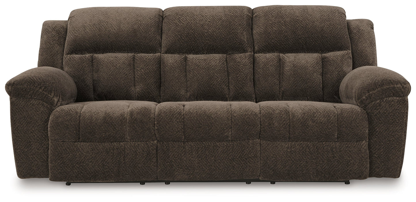 Frohn Chocolate Reclining Sofa and Loveseat