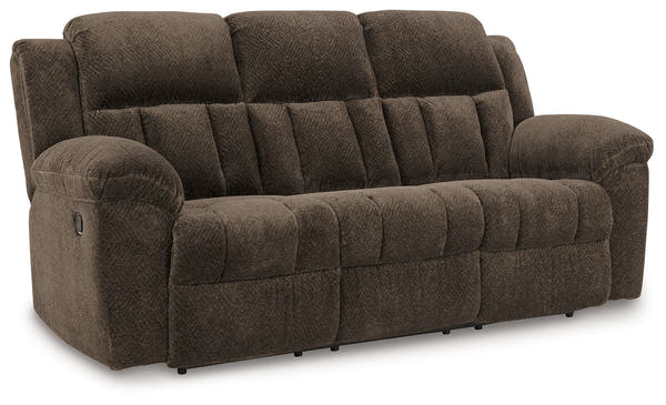 Frohn Chocolate Reclining Sofa and Loveseat