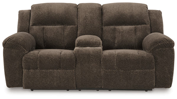 Frohn Chocolate Reclining Sofa and Loveseat