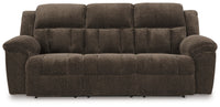 Frohn Chocolate Reclining Sofa, Loveseat and Recliner
