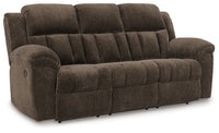 Frohn Chocolate Reclining Sofa, Loveseat and Recliner