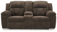 Frohn Chocolate Reclining Sofa, Loveseat and Recliner