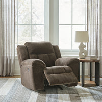 Frohn Chocolate Reclining Sofa, Loveseat and Recliner
