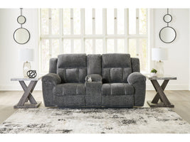 Frohn Graphite Reclining Loveseat w/Console