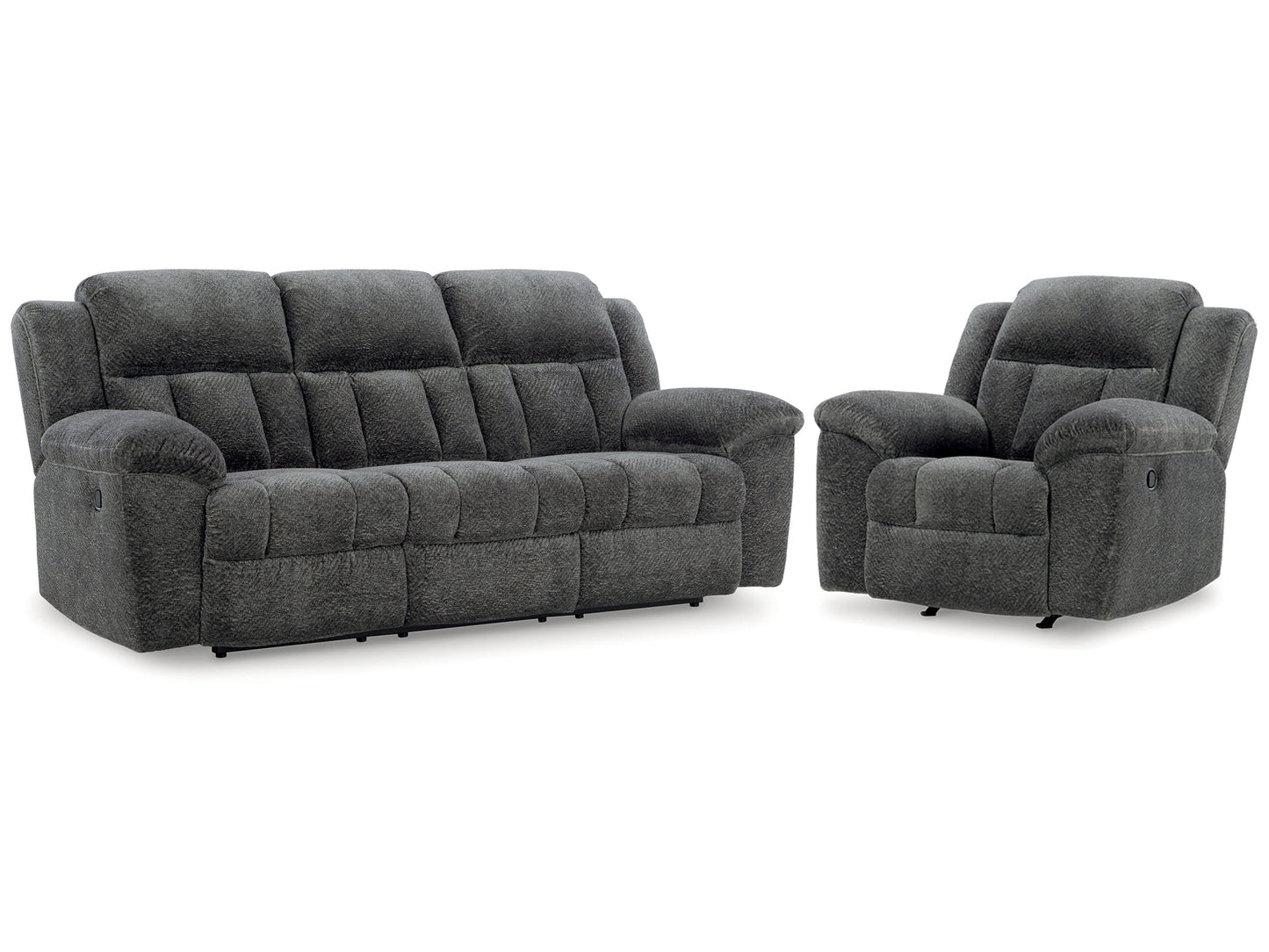Frohn Graphite Reclining Sofa & Recliner