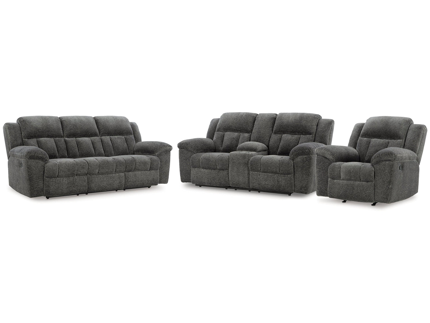 Frohn Reclining Sofa, Loveseat and Recliner