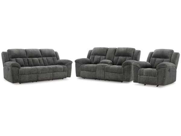 Frohn Graphite Reclining Living Room Set