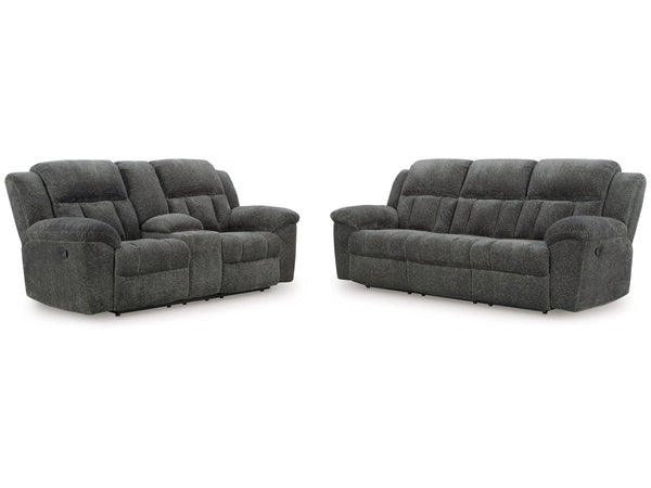 Frohn Graphite Reclining Sofa and Loveseat