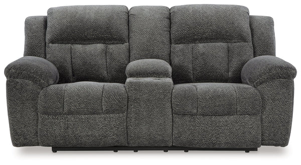 Frohn Graphite Reclining Sofa and Loveseat