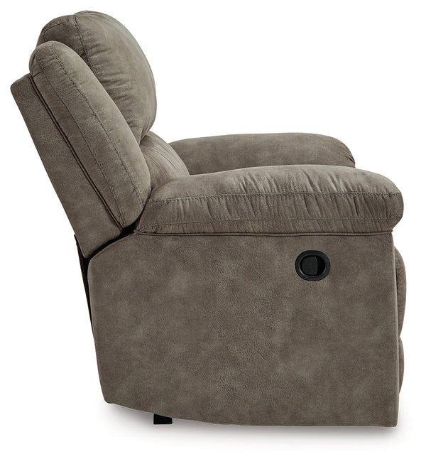 Laresview Fossil Reclining Loveseat and Oversized Recliner