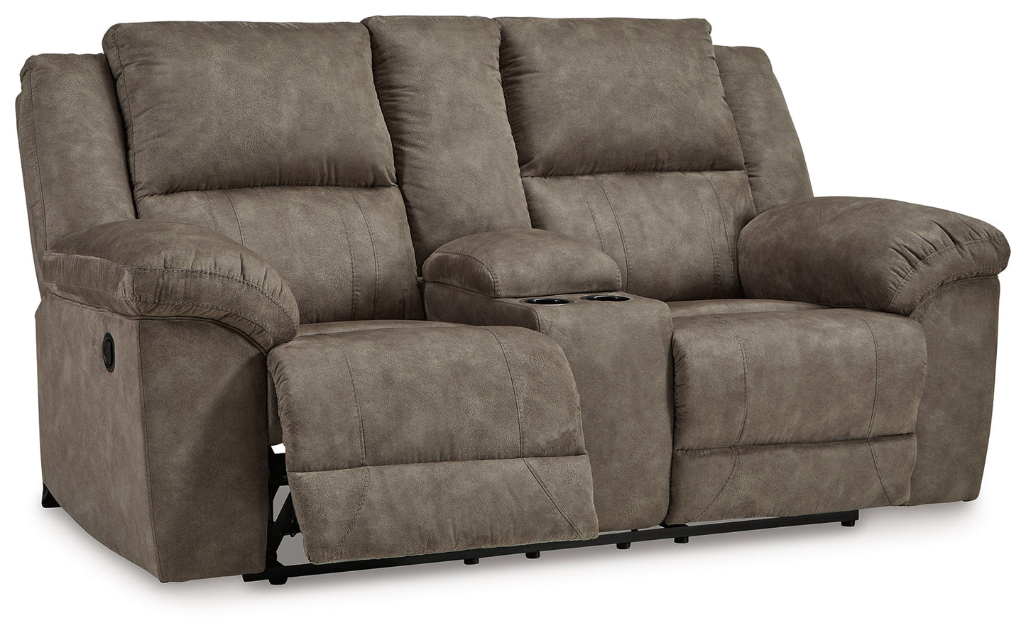 Laresview Fossil Reclining Loveseat w/Console